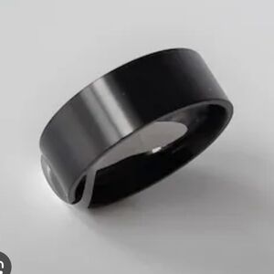 Black Metal Ring Size 7 Unisex